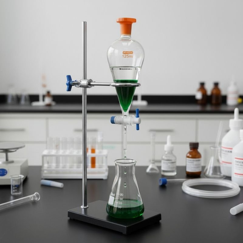 FUNIL DE SEPARACAO PERA TORNEIRA E ROLHA TEFLON 125 ML